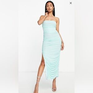 NWT Rare London corset bandeau dress in mint